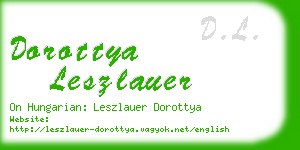 dorottya leszlauer business card